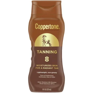 Coppertone Tanning Sunscreen Lotion, SPF 8 Broad Spectrum Sunscreen, 8 Fl Oz