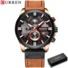 CURREN Watch Chronograph Sport Mens Watches Quartz Clock Leather Male Wristwatch Relogio Masculino Fashion Gift For Men